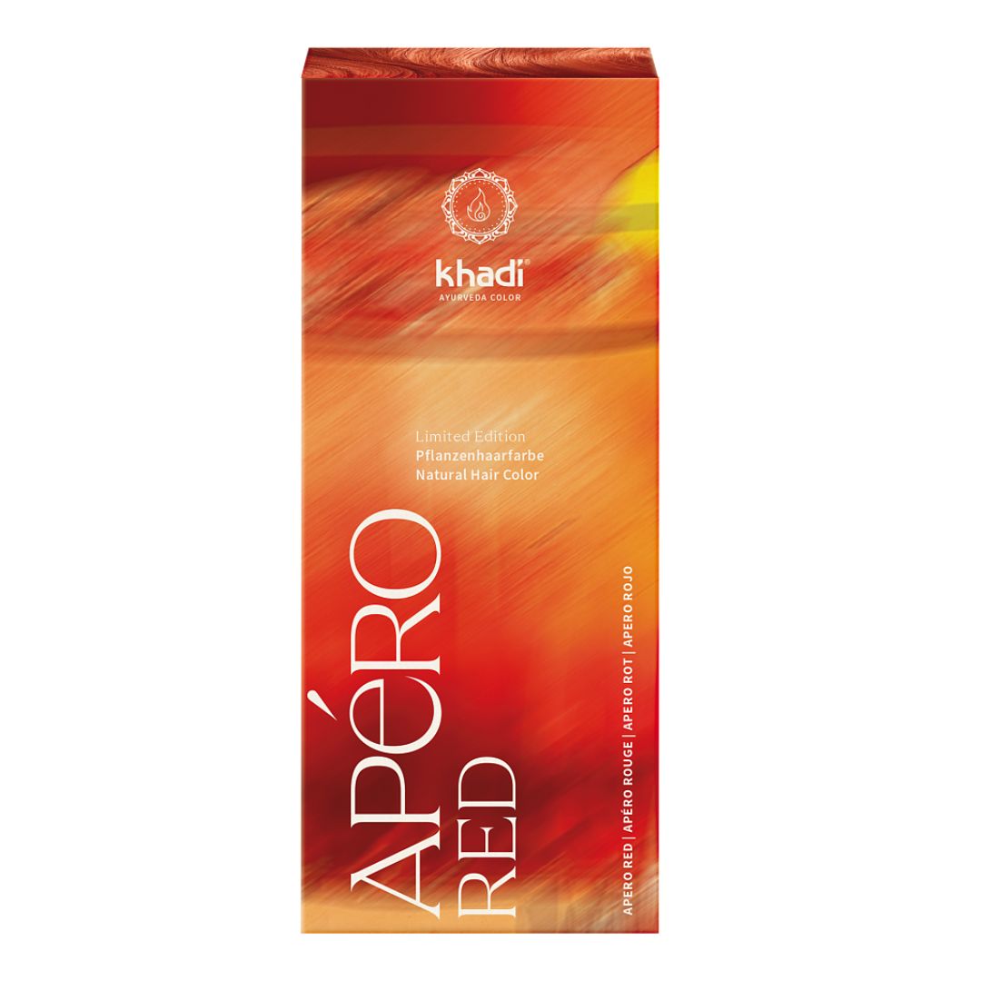 KHADI rostlinná barva na vlasy APÉRO ČERVENÁ – APÉRO RED