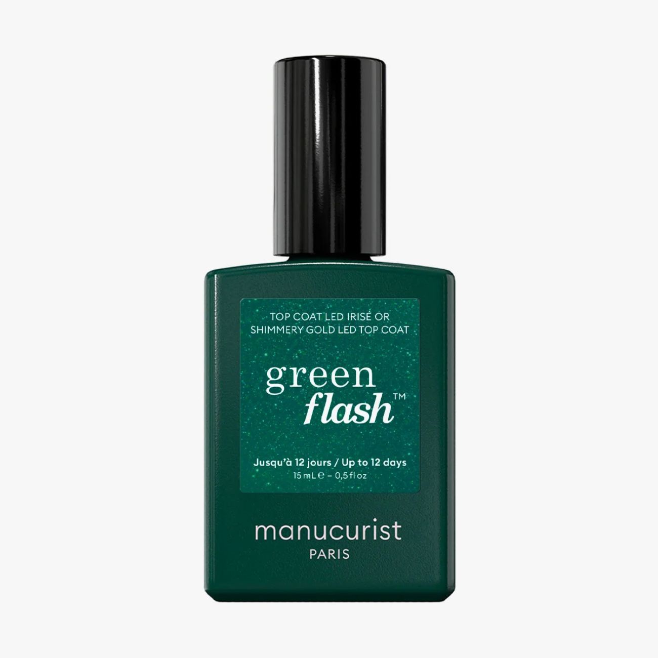 MANUCURIST Green Flash LED Shimmery TOP COAT GOLD